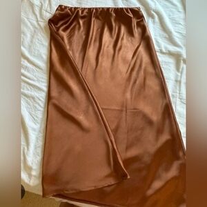 Oak and Fort Satin Slip Skirt